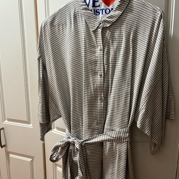 HATCH Size 3 Viscose-Linen button down, lined dress. Great condition. Maternity. - Picture 2 of 7